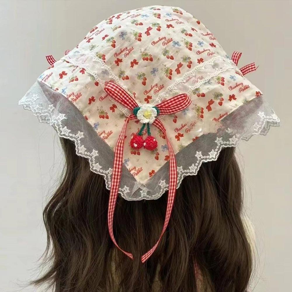 French Street Fashion - Multicolor Lace Butterfly Headband Floral Patern