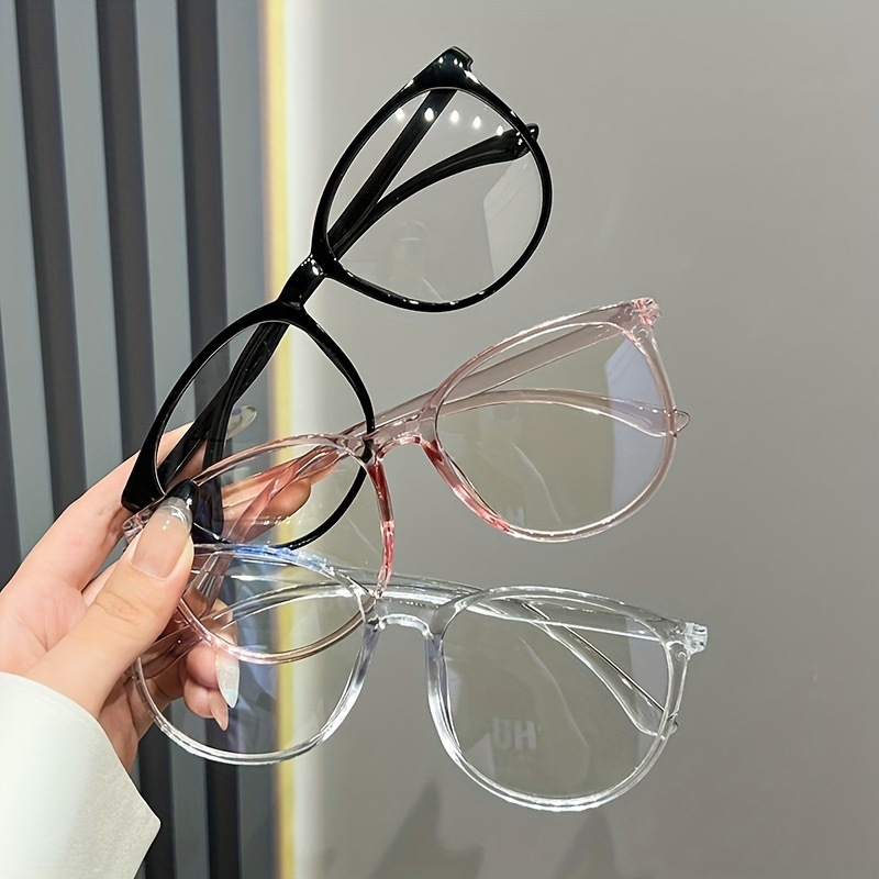 Street Fashion Events - 3PCS Vintage-Style Glasses in Black Pink