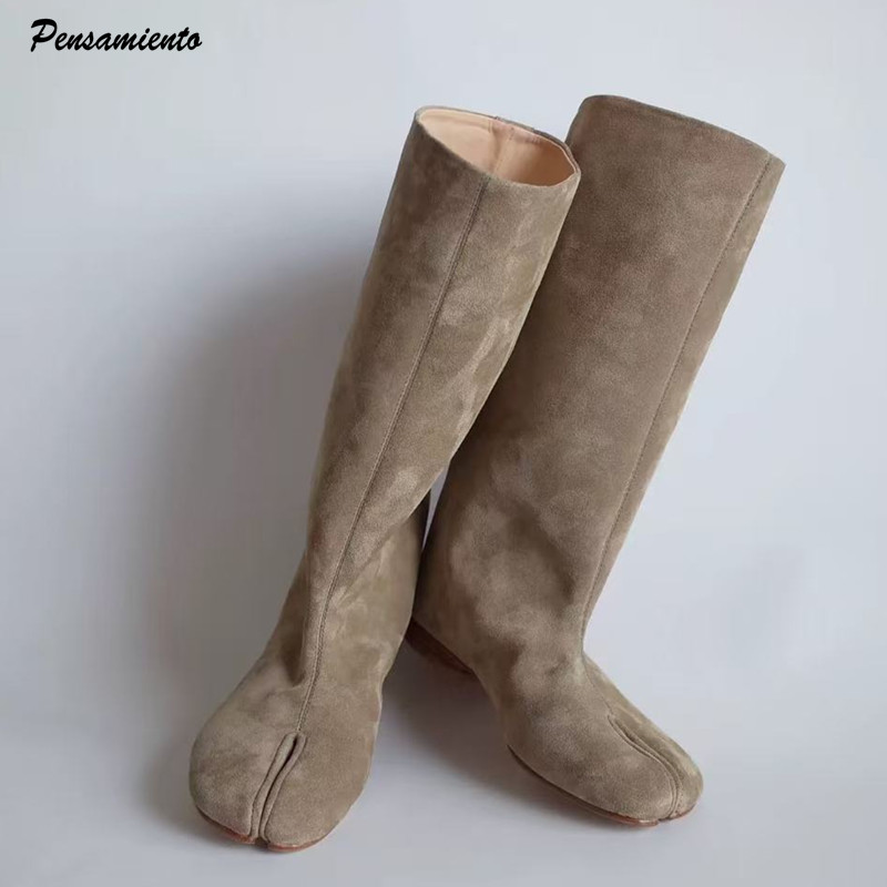 Street Fashion Winter - Autumn Winter Fashion Faux Suede Split