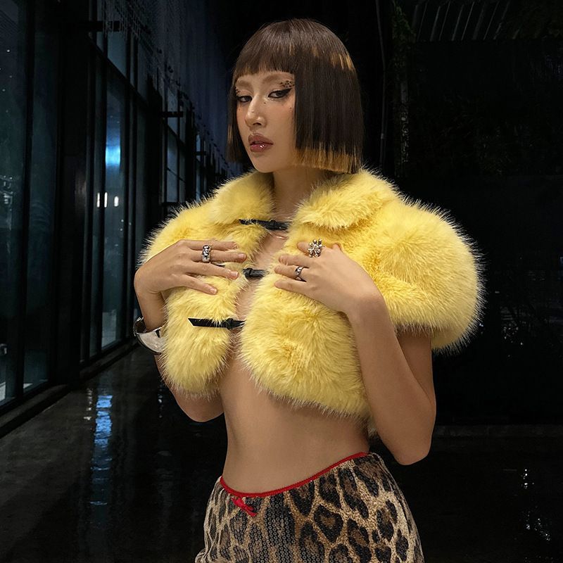 Street Fashion Winter 2025 - 2025 Fur Short Coat Women Cropped