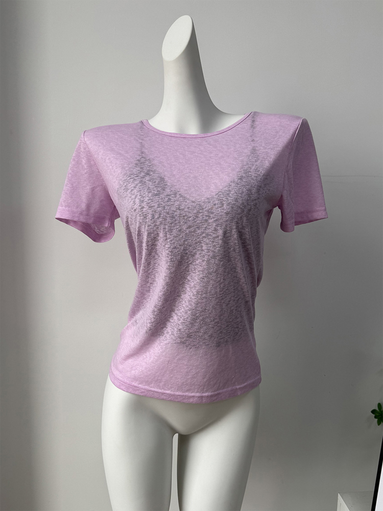Street Fashion Com - Fashion Light Purple Slub Cotton Women