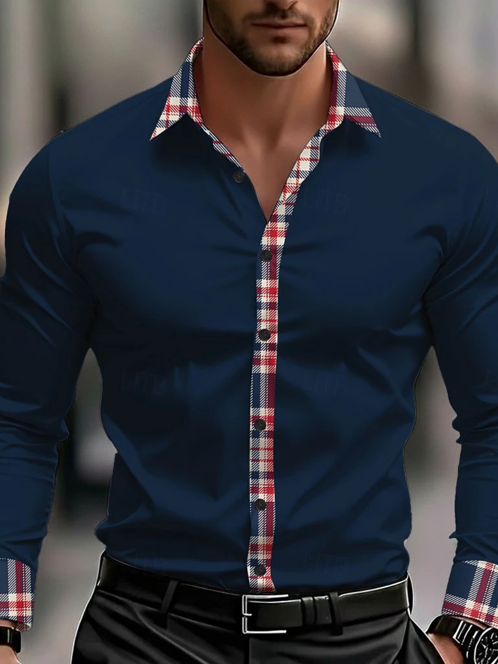 Men's Business Casual Long Sle - Street Fashion Events 评论和价格