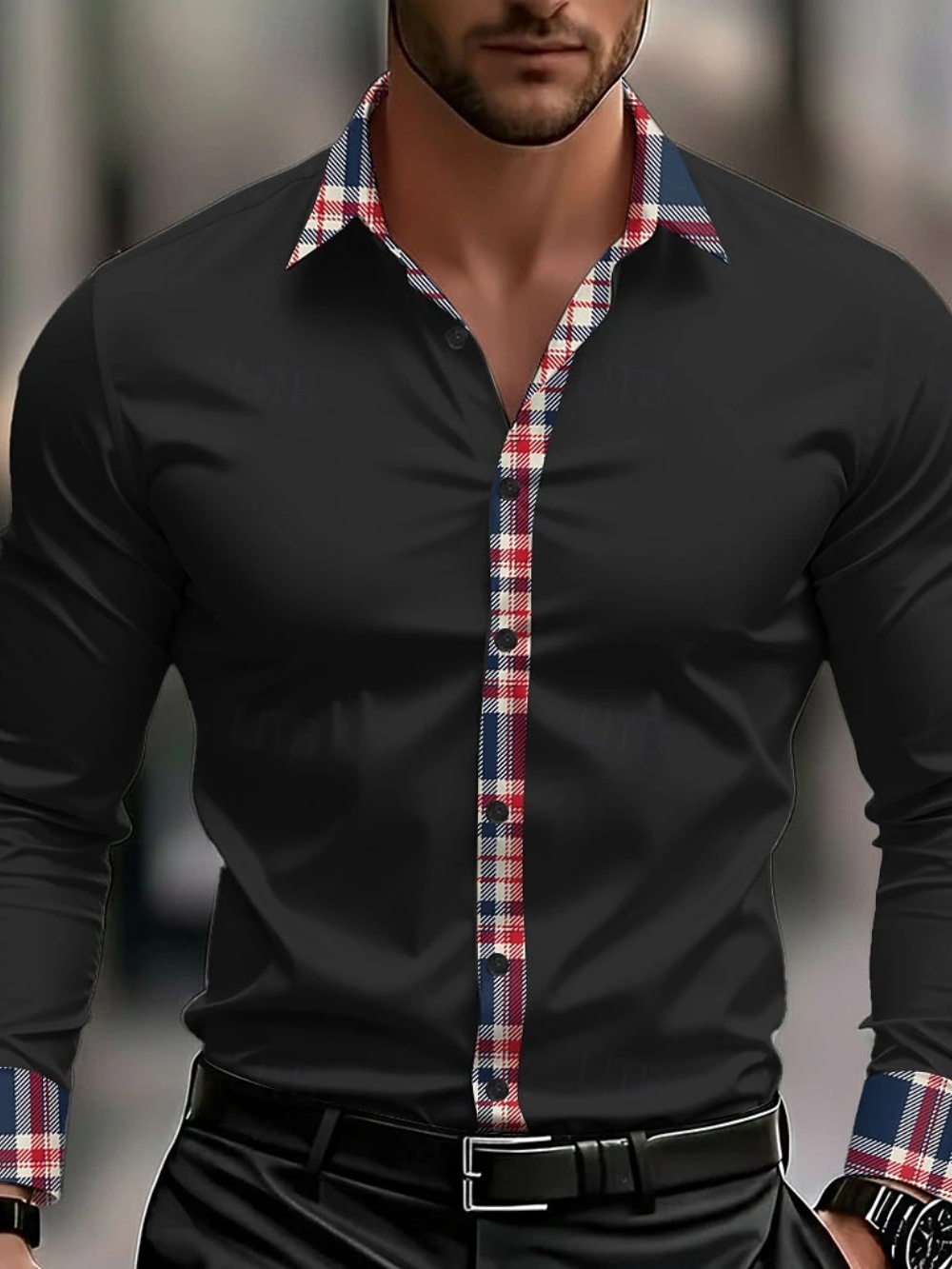 Men's Business Casual Long Sle - Street Fashion Events 评论和价格