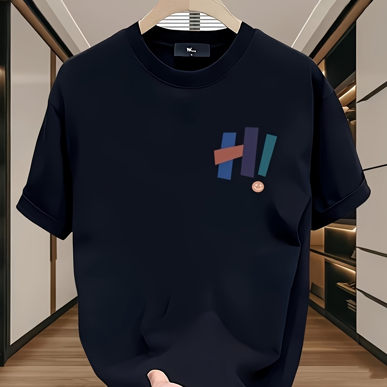 Men Cotton T-shirt Fitted Roun - Street Fashion Urban 评论和价格