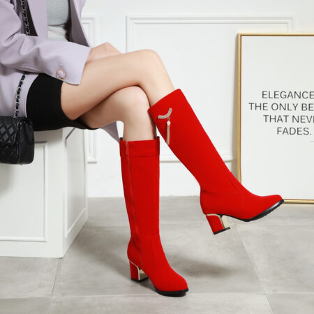 New Knee High Boots Women Shoe - Street Fashion Winter 评论和价格