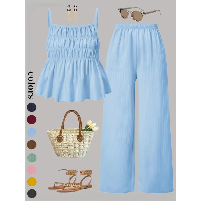 Two-Piece Set Women's Solid Co - Street Fashion Events 评论和价格
