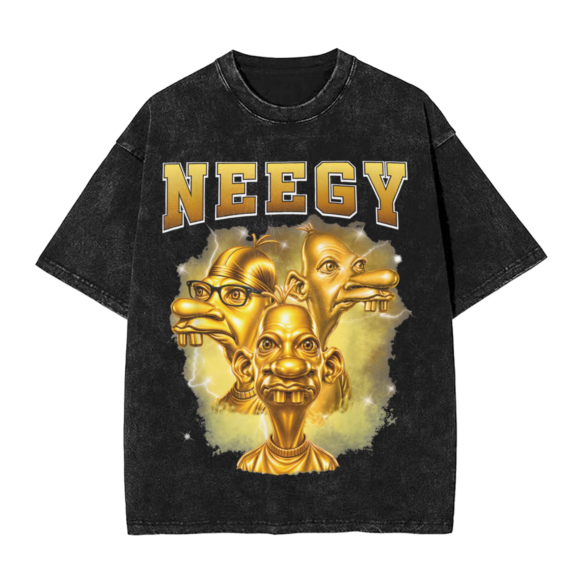 Harajuku Washed Shirt Golden N - Street Fashion Gen Z 评论和价格