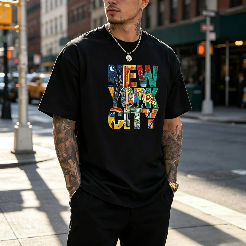 NEW YORK CITY Graphic T-Shirt  - Street Style New York Fashion 评论和价格