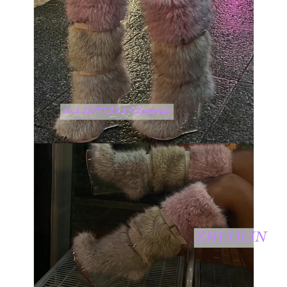Winter Gradient Furry Transpar - Street Fashion Winter 评论和价格