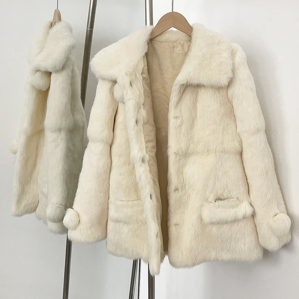2025 Real Fur Jacket Women Out - Street Fashion Winter 2025 评论和价格