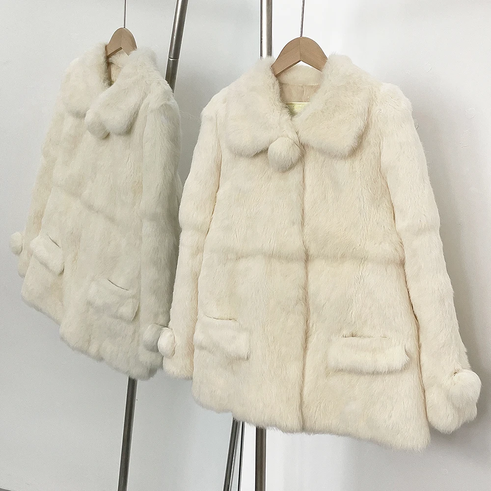 2025 Real Fur Jacket Women Out - Street Fashion Winter 2025 评论和价格