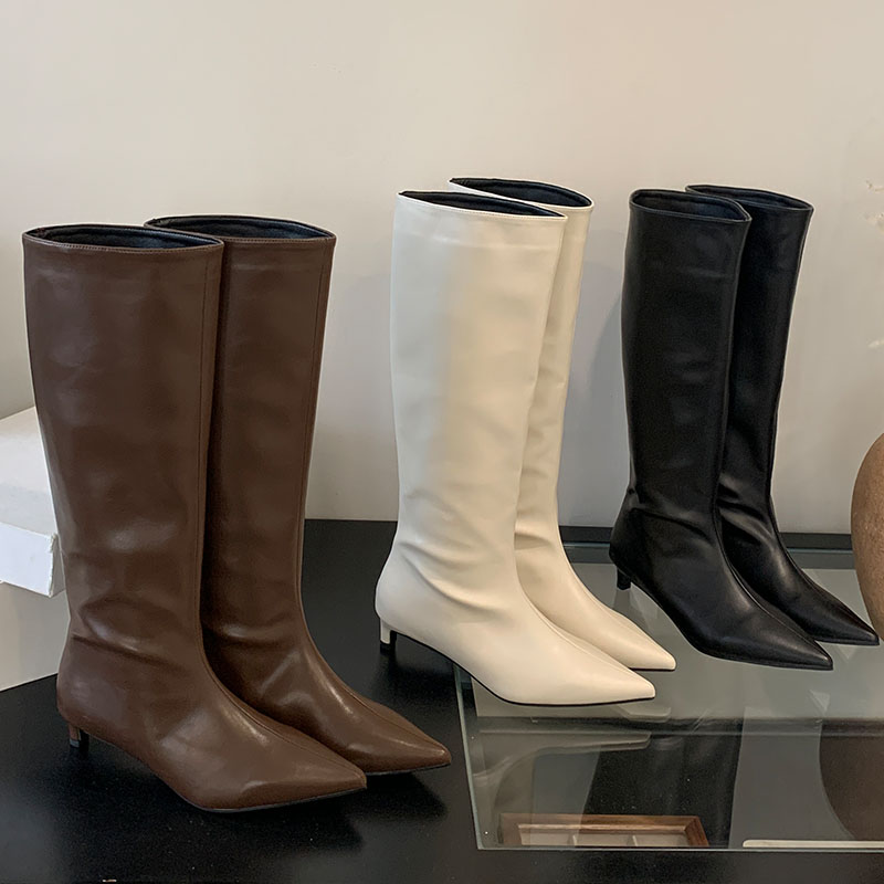 Fashion Pointed Toe Knee High  - Street Fashion Winter 评论和价格