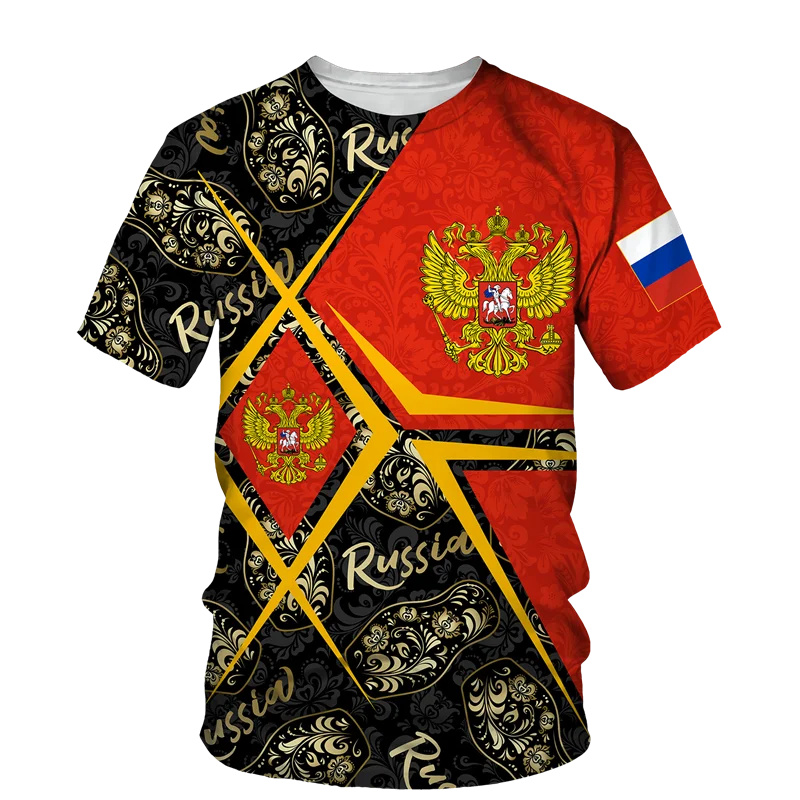 Russia Flag 3D Print T Shirt F - Street Fashion Russia 评论和价格