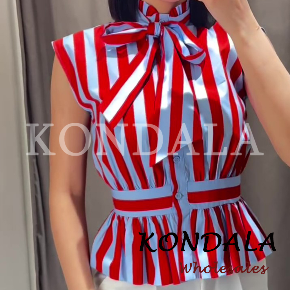 KONDALA Chic Striped Y2K Women - Street Fashion Vest 评论和价格