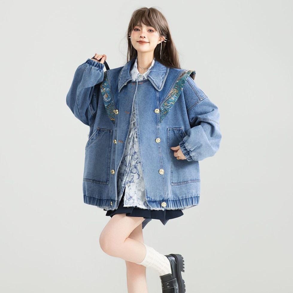 Vintage Denim Jacket Outwear W - Street Fashion Winter 2025 评论和价格