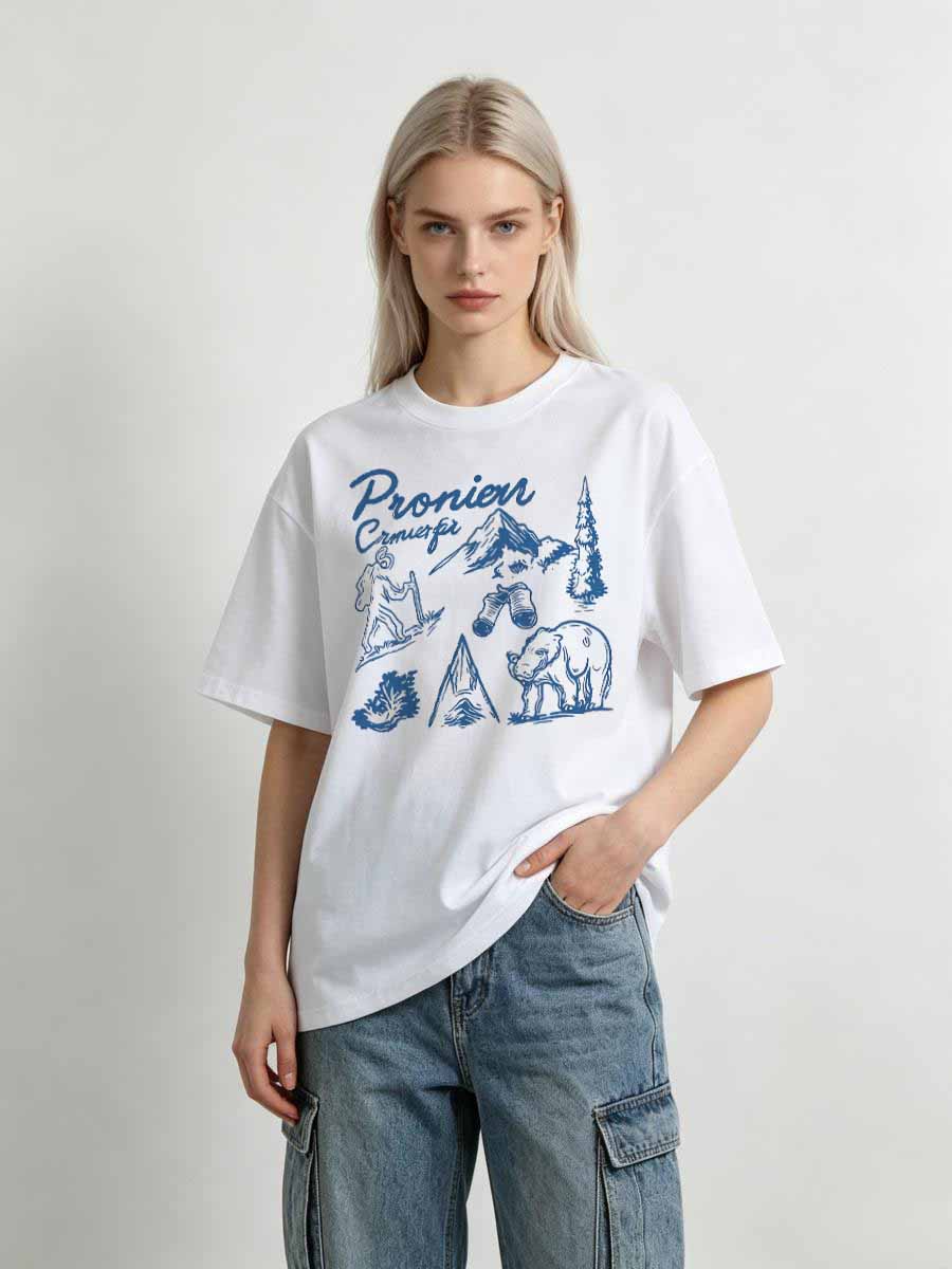T-Shirts Land Free Women Cotto - Street Fashion Urban 评论和价格