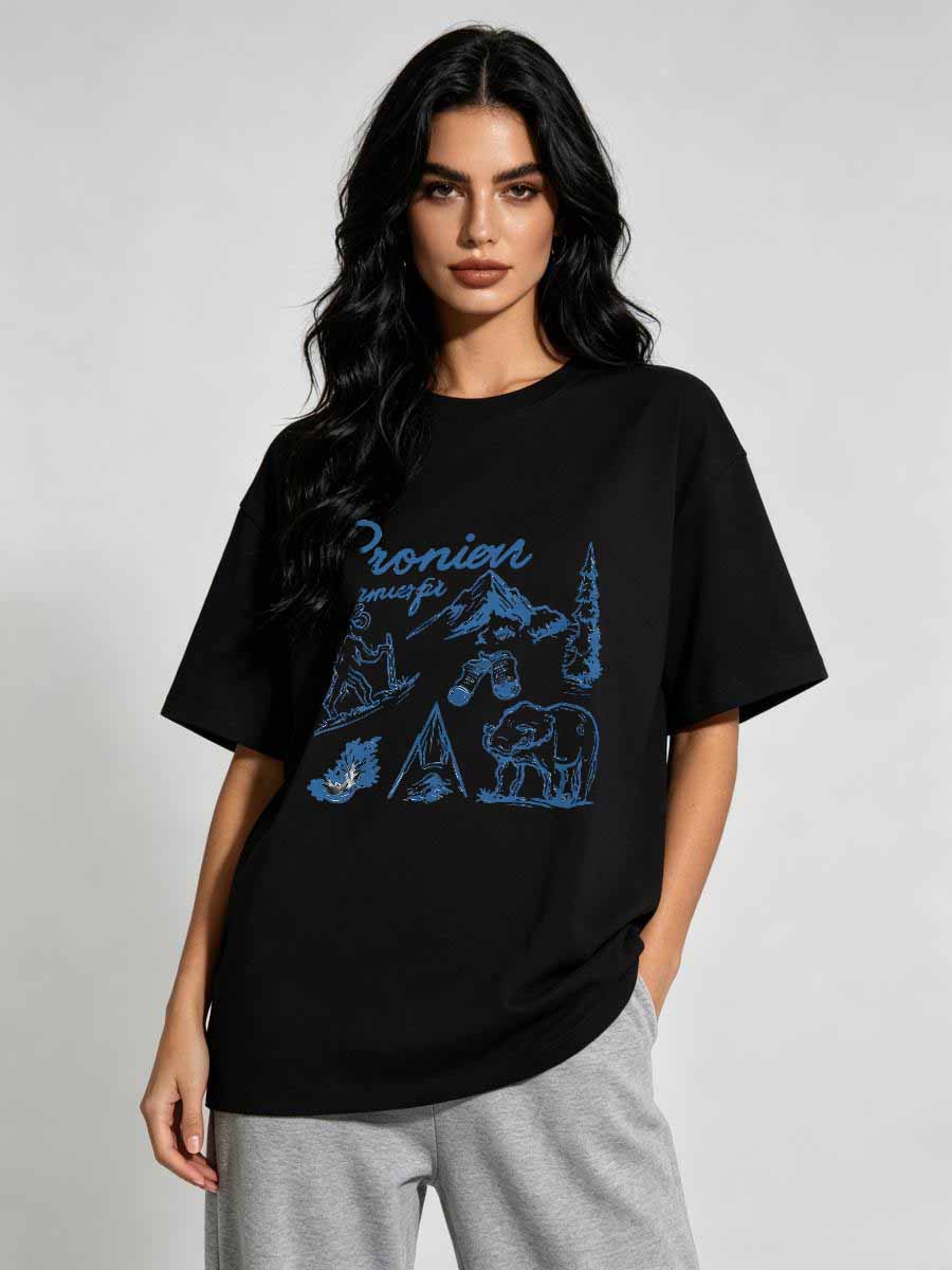 T-Shirts Land Free Women Cotto - Street Fashion Urban 评论和价格