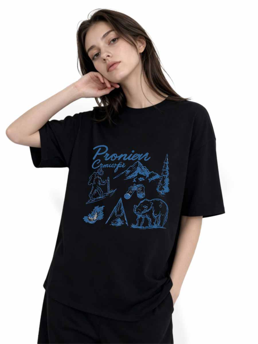 T-Shirts Land Free Women Cotto - Street Fashion Urban 评论和价格