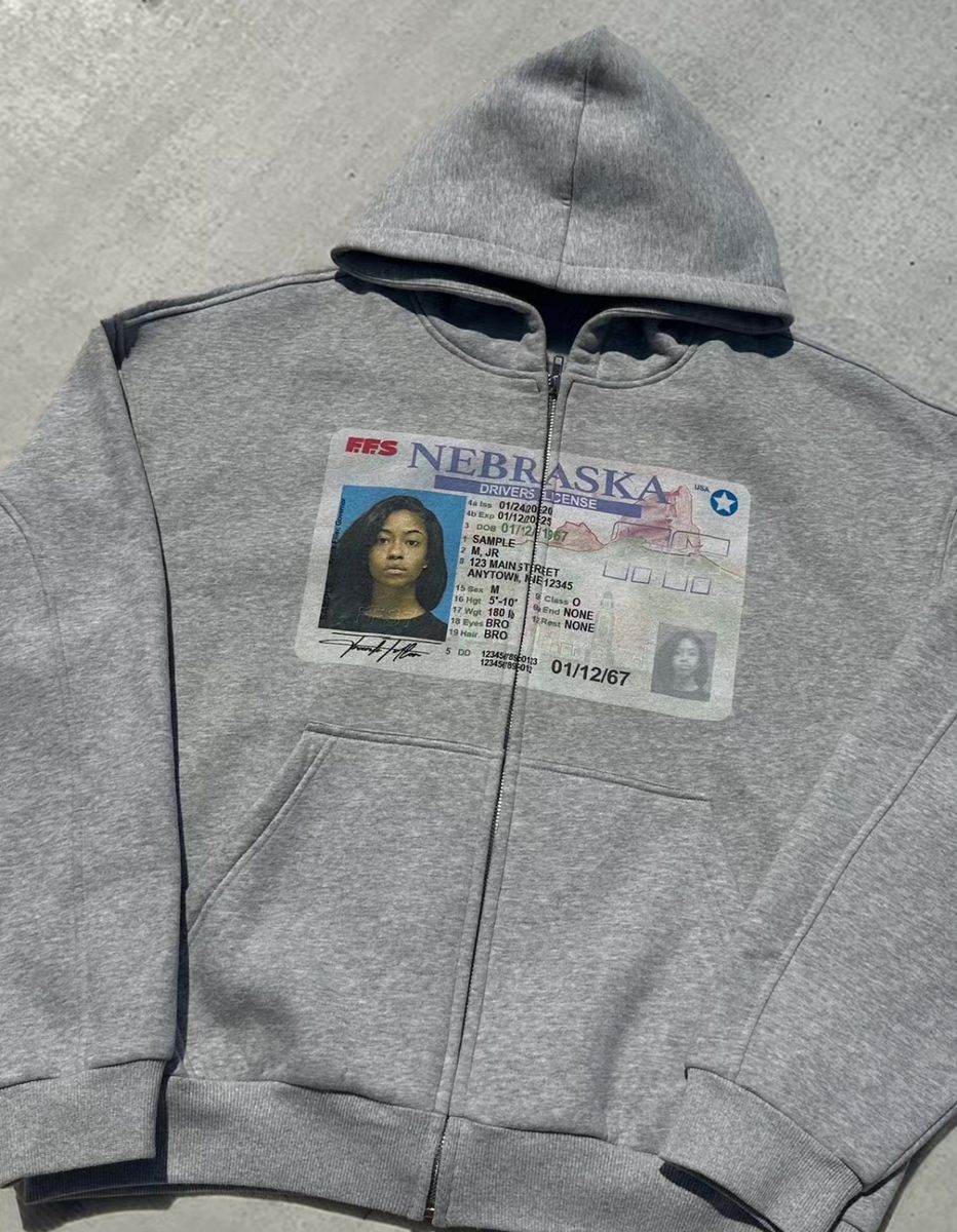 Y2K retro grey zip hoodies fas - Street Style New York Fashion 评论和价格