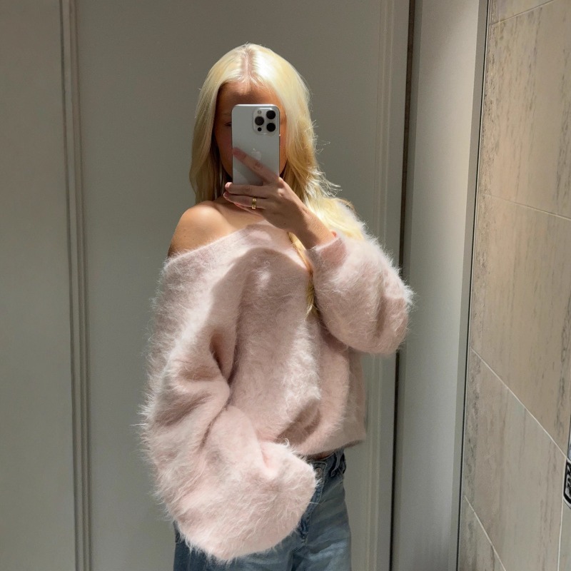 2025 Women Solid Off Shoulder  - Street Fashion Winter 2025 评论和价格