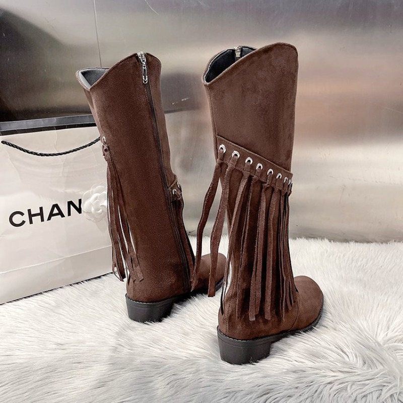 Women's Knee Boots Winter Shoe - Street Fashion Winter 评论和价格