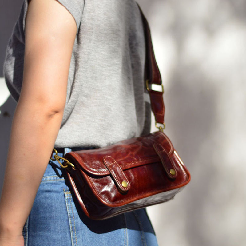 Leather Casual Retro Shoulder  - Street Fashion Com 评论和价格